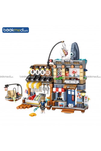 Đồ Chơi Lắp Ráp Mô Hình Tiệm Hải Sản (Aquatic Shop) Hãng Loz